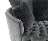 Sofi Dark Gray Swivel Chair - Ornate Home