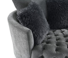 Sofi Dark Gray Swivel Chair - Ornate Home
