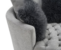 Sofi Light Gray Swivel Chair - Ornate Home