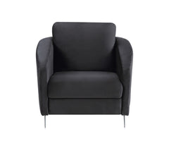 Sofia Black 36"W Velvet Accent Armchair - Ornate Home