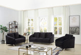 Sofia Black 36"W Velvet Accent Armchair - Ornate Home