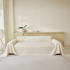 Soft Breathable Sofa Cover Blanket,Botanical Embossed Furniture Protector Throw Cover - Ornate Home