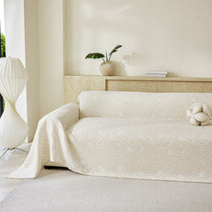 Soft Breathable Sofa Cover Blanket,Botanical Embossed Furniture Protector Throw Cover - Ornate Home