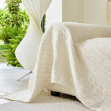 Soft Breathable Sofa Cover Blanket,Botanical Embossed Furniture Protector Throw Cover - Ornate Home