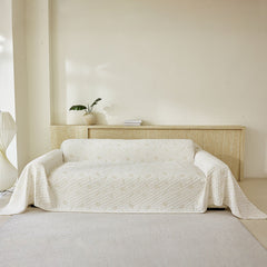 Soft Breathable Sofa Cover Blanket,Botanical Embossed Furniture Protector Throw Cover - Ornate Home