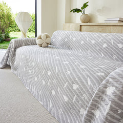 Soft Breathable Sofa Cover Blanket,Botanical Embossed Furniture Protector Throw Cover - Ornate Home