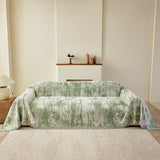 Soft Chenille Sofa Cover, Textured Abstract Couch Protector Cover with Vintage Pattern - Ornate Home