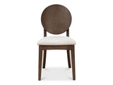 Soft Contour Brown Round Back Side Chair (Set of 2) - Ornate Home
