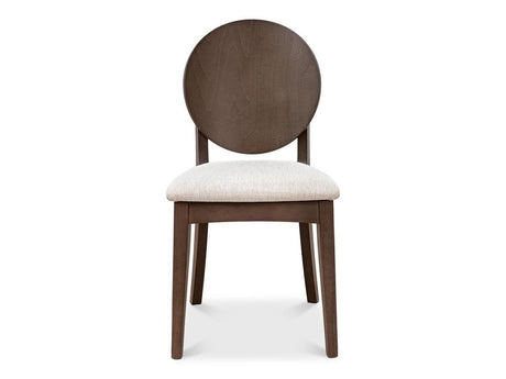 Soft Contour Brown Round Back Side Chair (Set of 2) - Ornate Home
