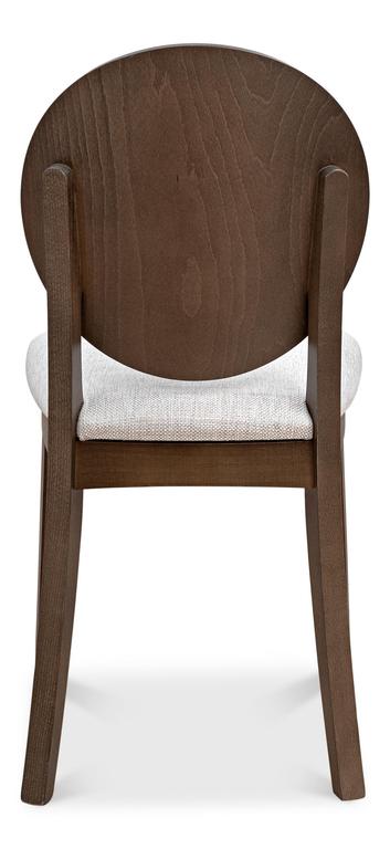 Soft Contour Brown Round Back Side Chair (Set of 2) - Ornate Home