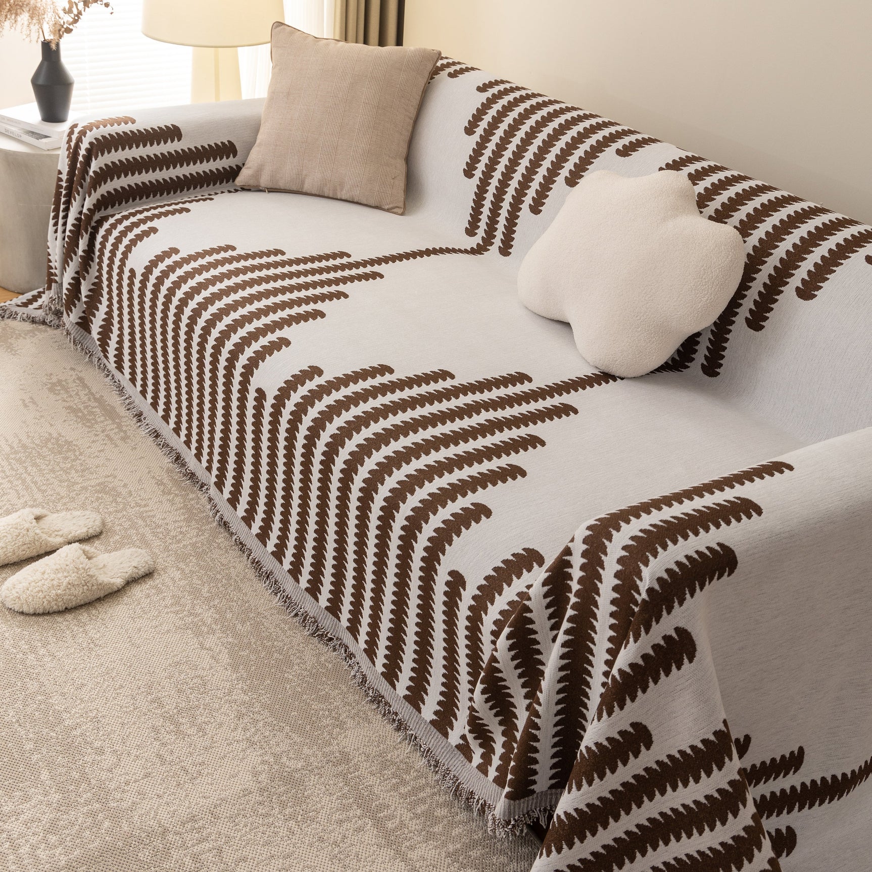 Soft Cozy Chenille Couch Cover Throws for Sofas, Couch Cover Blankets, Corner Sectional Couch Covers - Ornate Home