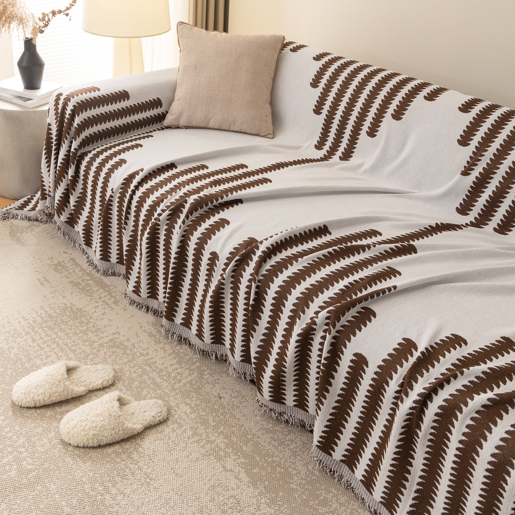 Soft Cozy Chenille Couch Cover Throws for Sofas, Couch Cover Blankets, Corner Sectional Couch Covers - Ornate Home