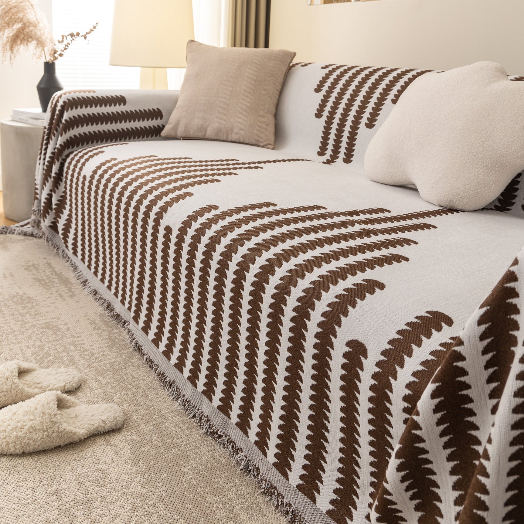 Soft Cozy Chenille Couch Cover Throws for Sofas, Couch Cover Blankets, Corner Sectional Couch Covers - Ornate Home