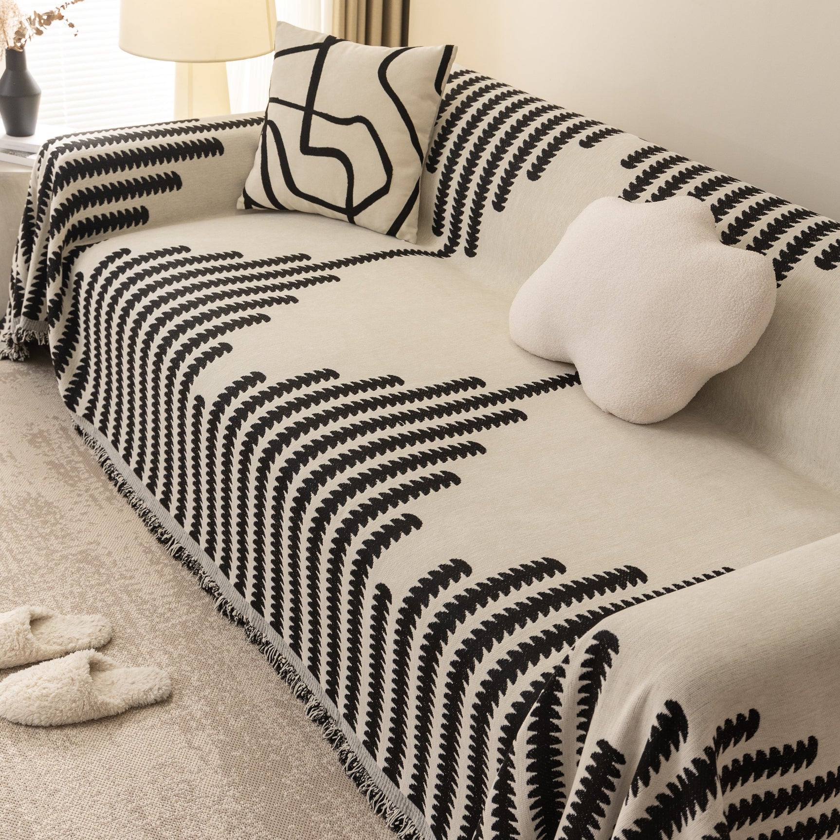 Soft Cozy Chenille Couch Cover Throws for Sofas, Couch Cover Blankets, Corner Sectional Couch Covers - Ornate Home