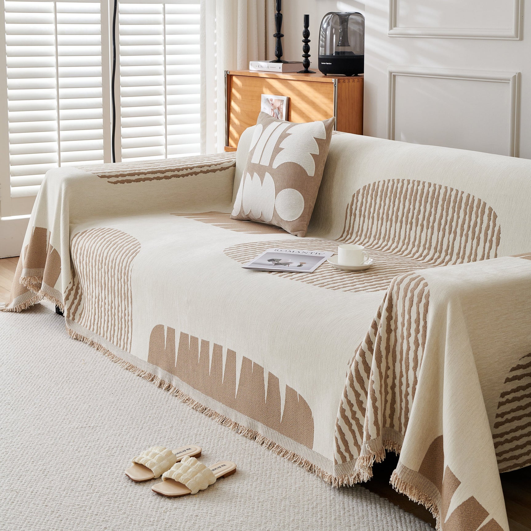 Soft Cozy Chenille Sofa Throw Blanket and Sectional Seat Covers, Scratch Resistant Sofa Couch Covers - Ornate Home