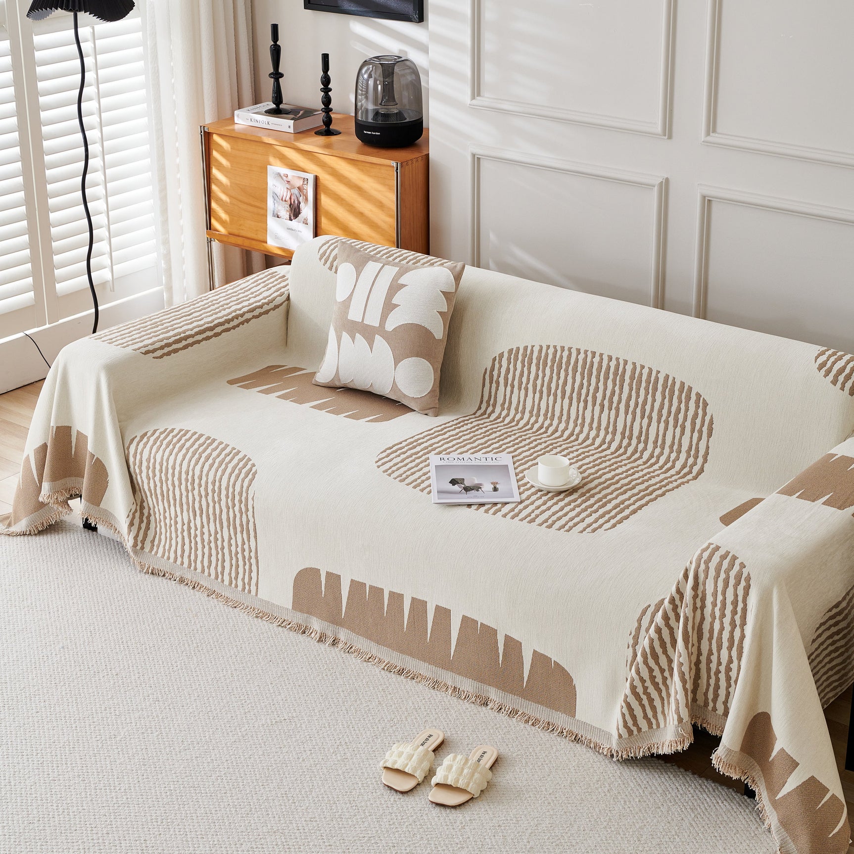 Soft Cozy Chenille Sofa Throw Blanket and Sectional Seat Covers, Scratch Resistant Sofa Couch Covers - Ornate Home