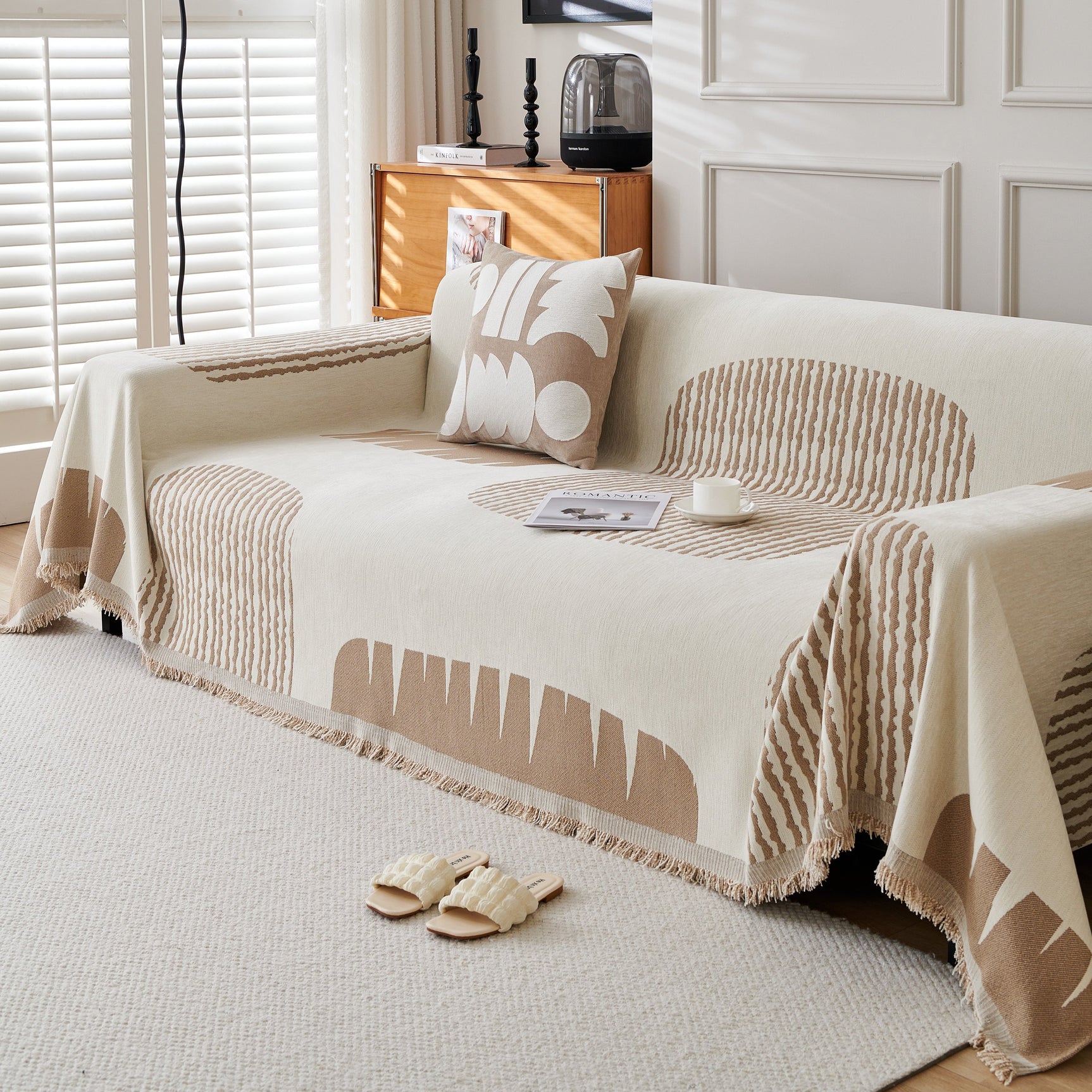 Soft Cozy Chenille Sofa Throw Blanket and Sectional Seat Covers, Scratch Resistant Sofa Couch Covers - Ornate Home