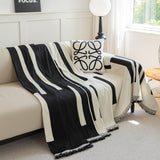 Soft Cozy Chenille Throw Cover for Couch with Tassel Accents, Dustproof Soft Throws for Sofa - Ornate Home