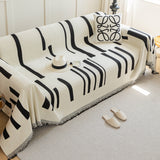 Soft Cozy Chenille Throw Cover for Couch with Tassel Accents, Dustproof Soft Throws for Sofa - Ornate Home