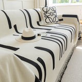 Soft Cozy Chenille Throw Cover for Couch with Tassel Accents, Dustproof Soft Throws for Sofa - Ornate Home