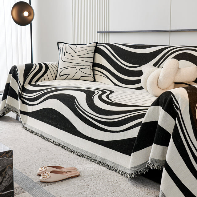 Soft Cozy Curved Throw Blankets for Couch, Sofa, Bed, Travel, Decorative Blankets for Women, Men, Kids Gift - Ornate Home