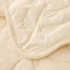 Soft Furry Velvet Plush Non-Slip Sofa Cover Quilted Palm Leaves Sectional Couch Cover for Kids and Pets - Ornate Home