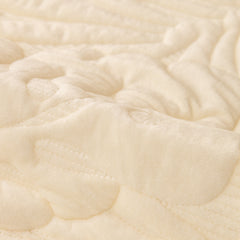 Soft Furry Velvet Plush Non-Slip Sofa Cover Quilted Palm Leaves Sectional Couch Cover for Kids and Pets - Ornate Home