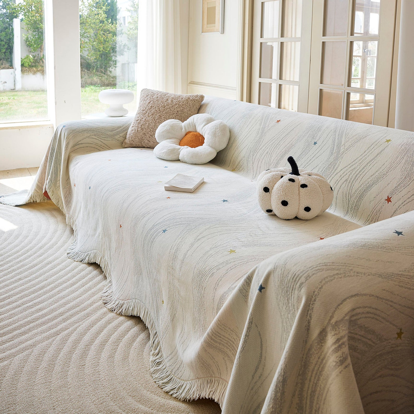 Soft Jacquard Sofa Cover for Dogs, Boho Chenille Sofa Slipcover for Pets Washable - Ornate Home