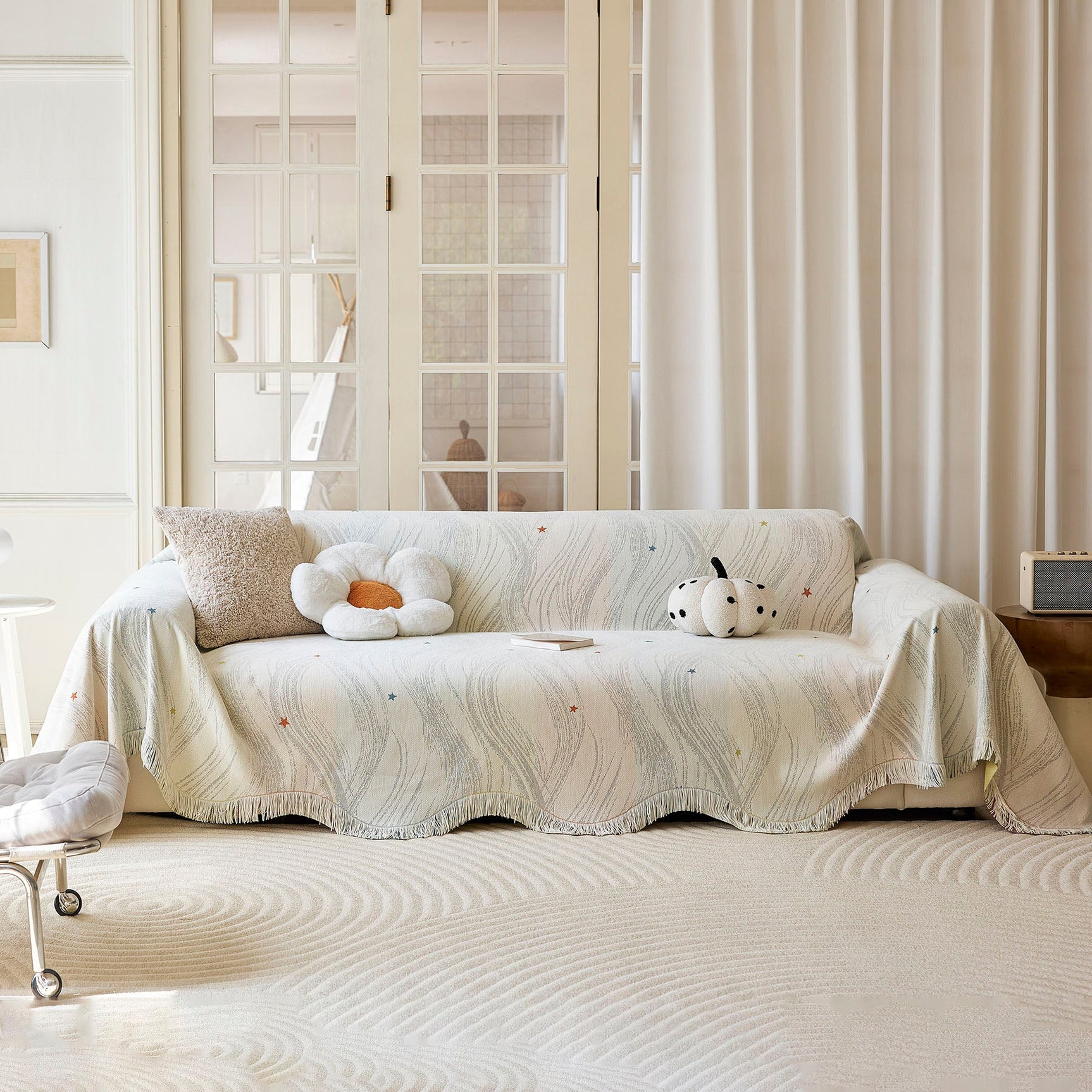 Soft Jacquard Sofa Cover for Dogs, Boho Chenille Sofa Slipcover for Pets Washable - Ornate Home