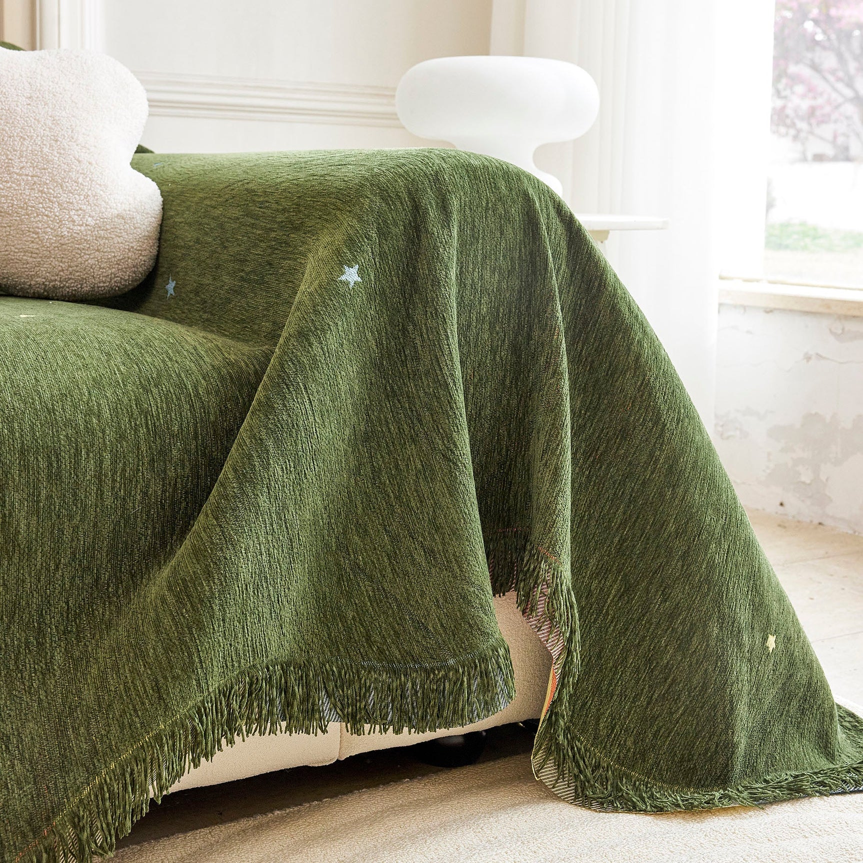 Soft Jacquard Sofa Cover for Dogs, Boho Chenille Sofa Slipcover for Pets Washable - Ornate Home