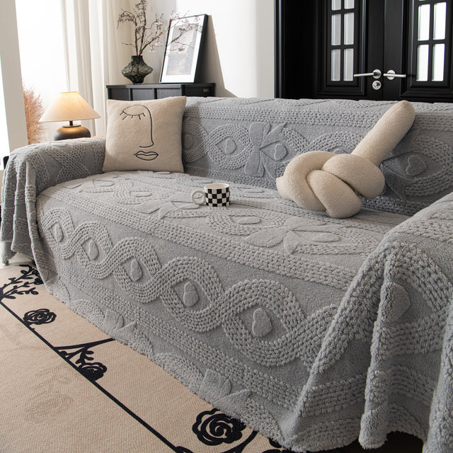 Soft Plush Fleece Throw Blanket for Couch Solid Cute Warm Couch Cover Blanket for Winter - Ornate Home