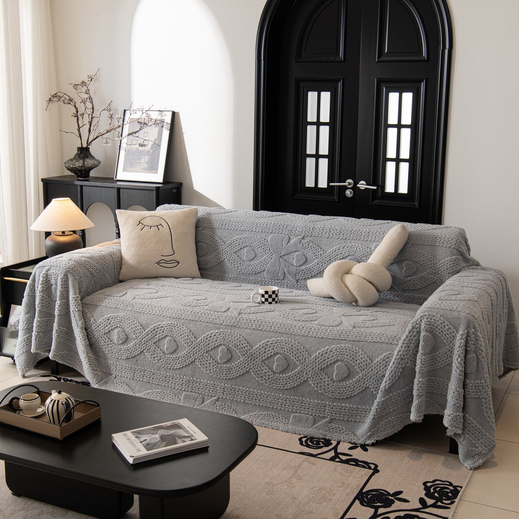 Soft Plush Fleece Throw Blanket for Couch Solid Cute Warm Couch Cover Blanket for Winter - Ornate Home