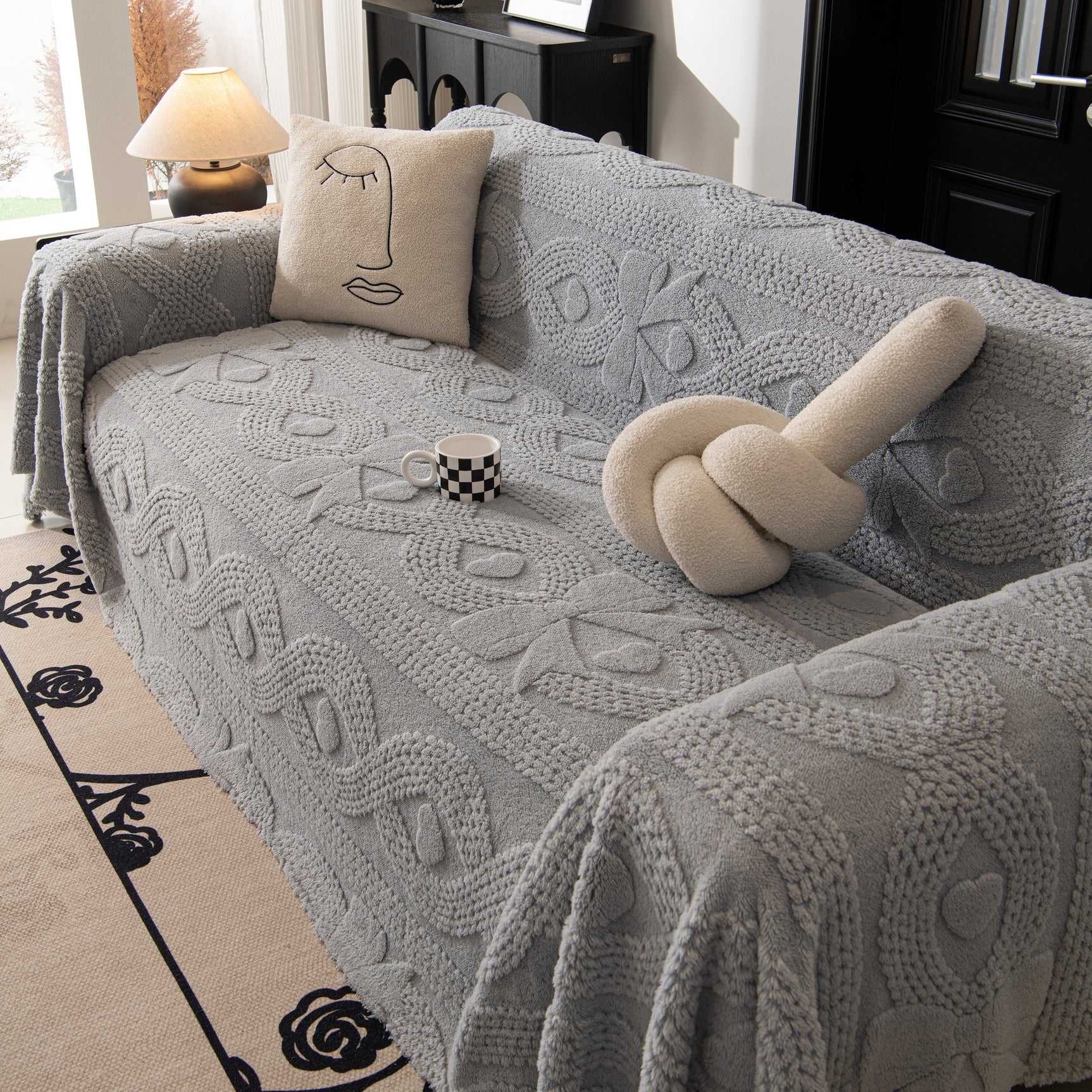 Soft Plush Fleece Throw Blanket for Couch Solid Cute Warm Couch Cover Blanket for Winter - Ornate Home