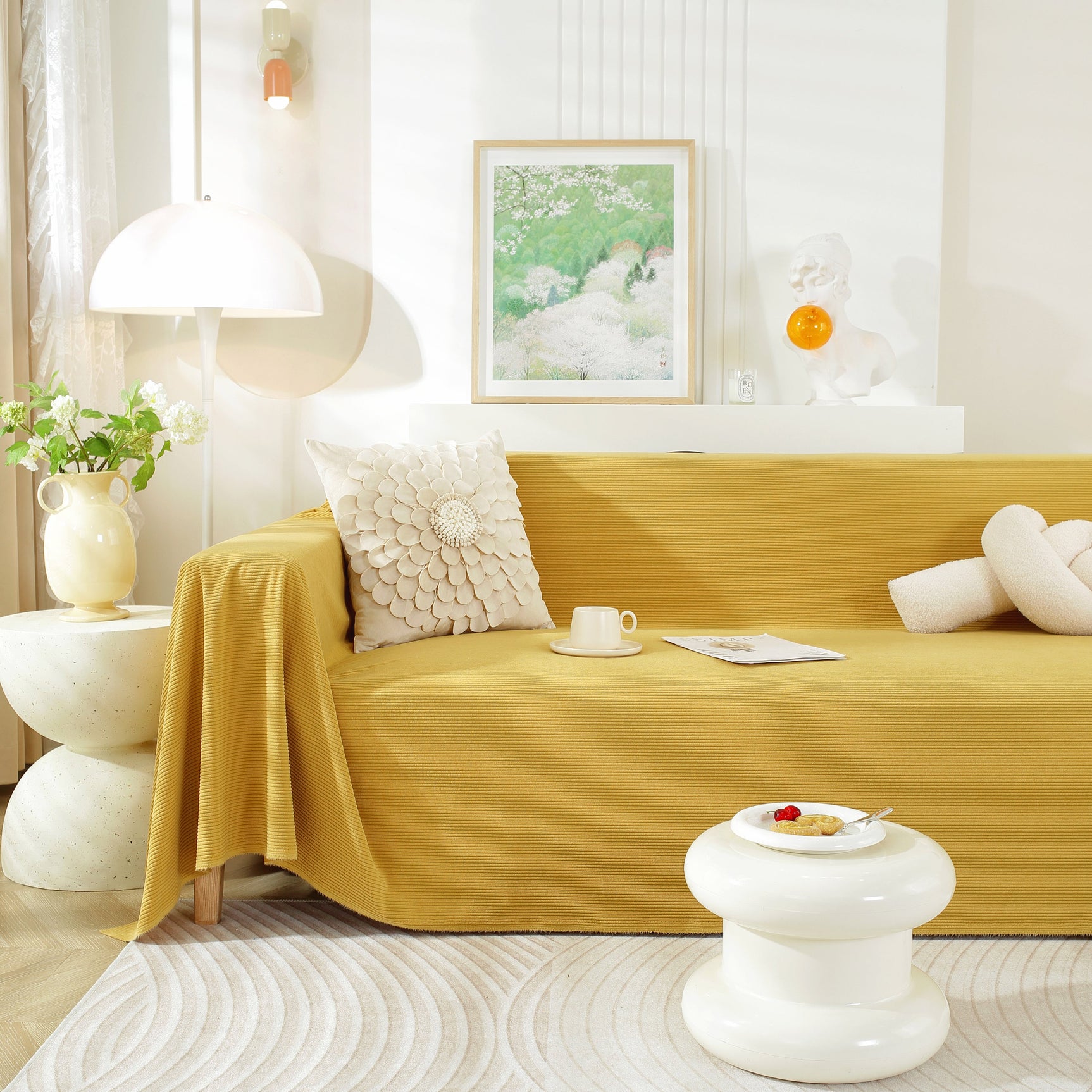 Soft Plush Warm Couch Cover Blanket for Sofa, Waterproof and Machine Washable Couch Throw Cover - Ornate Home