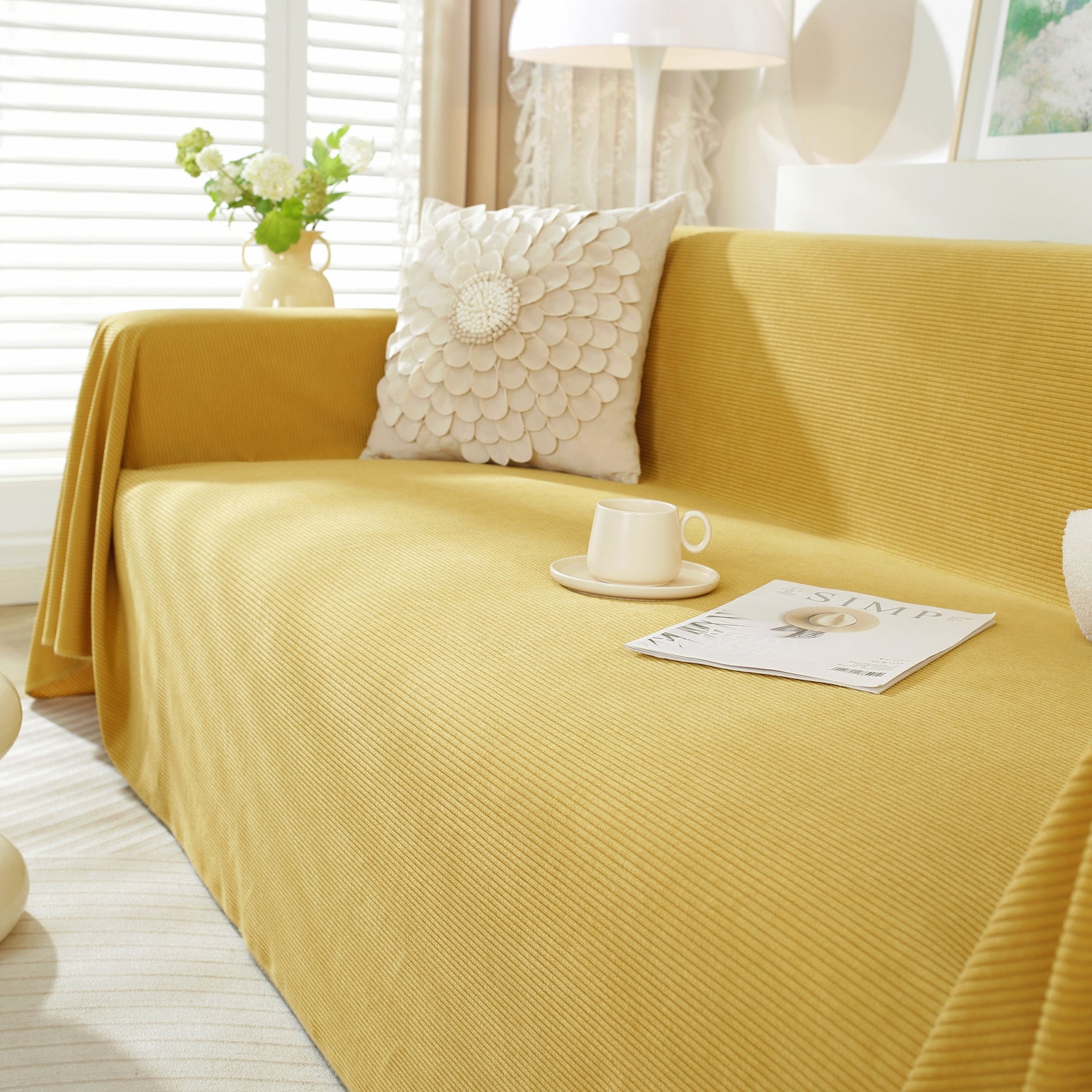 Soft Plush Warm Couch Cover Blanket for Sofa, Waterproof and Machine Washable Couch Throw Cover - Ornate Home