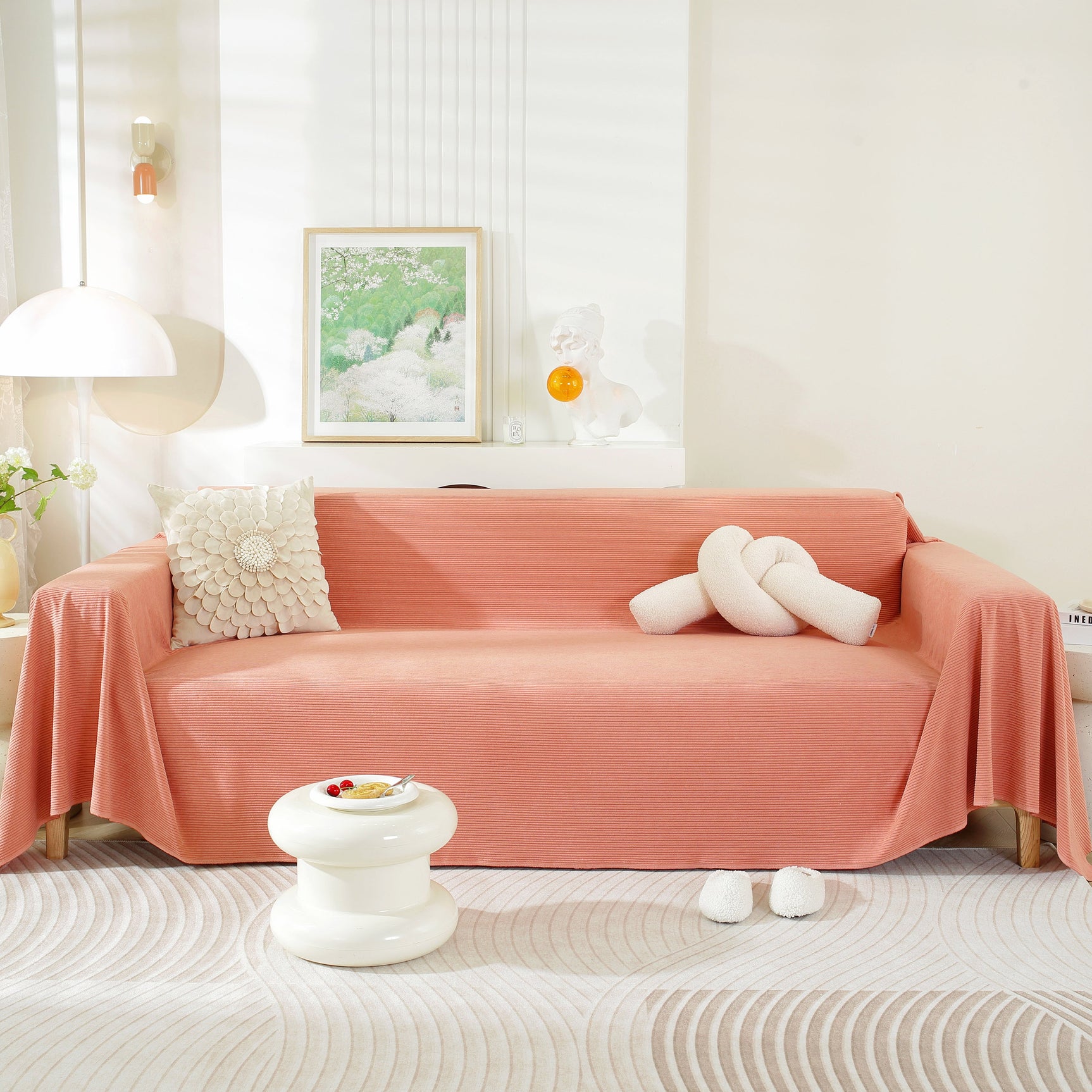 Soft Plush Warm Couch Cover Blanket for Sofa, Waterproof and Machine Washable Couch Throw Cover - Ornate Home