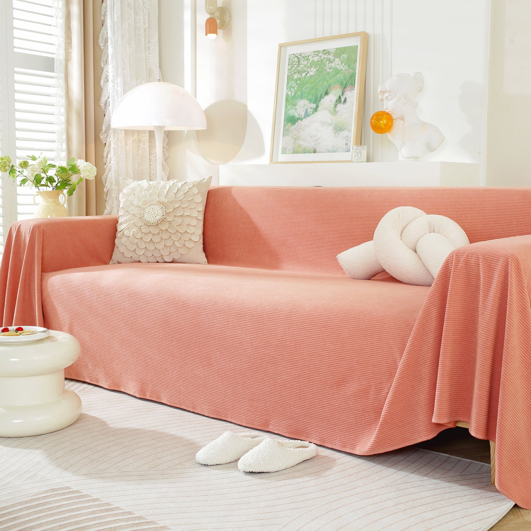 Soft Plush Warm Couch Cover Blanket for Sofa, Waterproof and Machine Washable Couch Throw Cover - Ornate Home