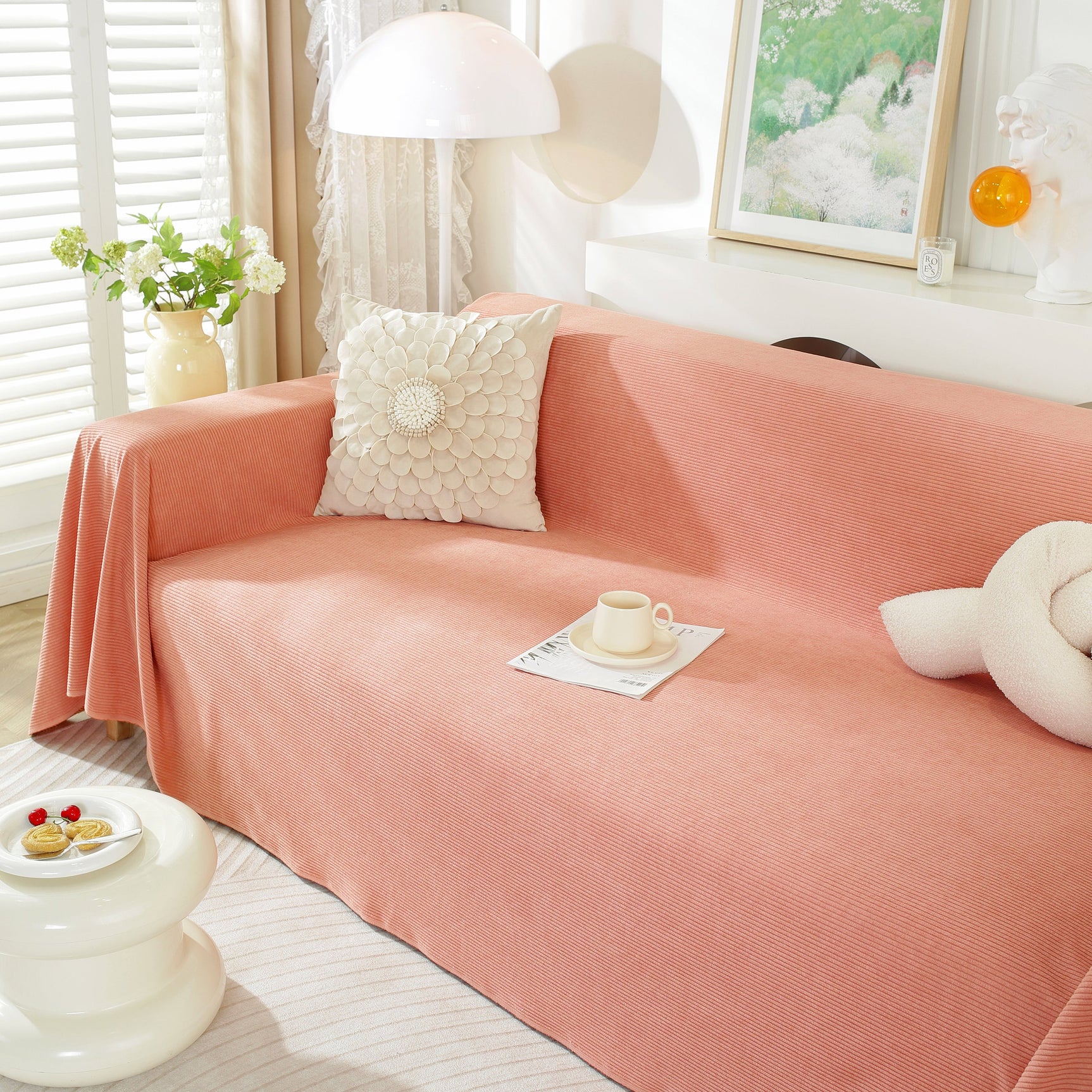 Soft Plush Warm Couch Cover Blanket for Sofa, Waterproof and Machine Washable Couch Throw Cover - Ornate Home