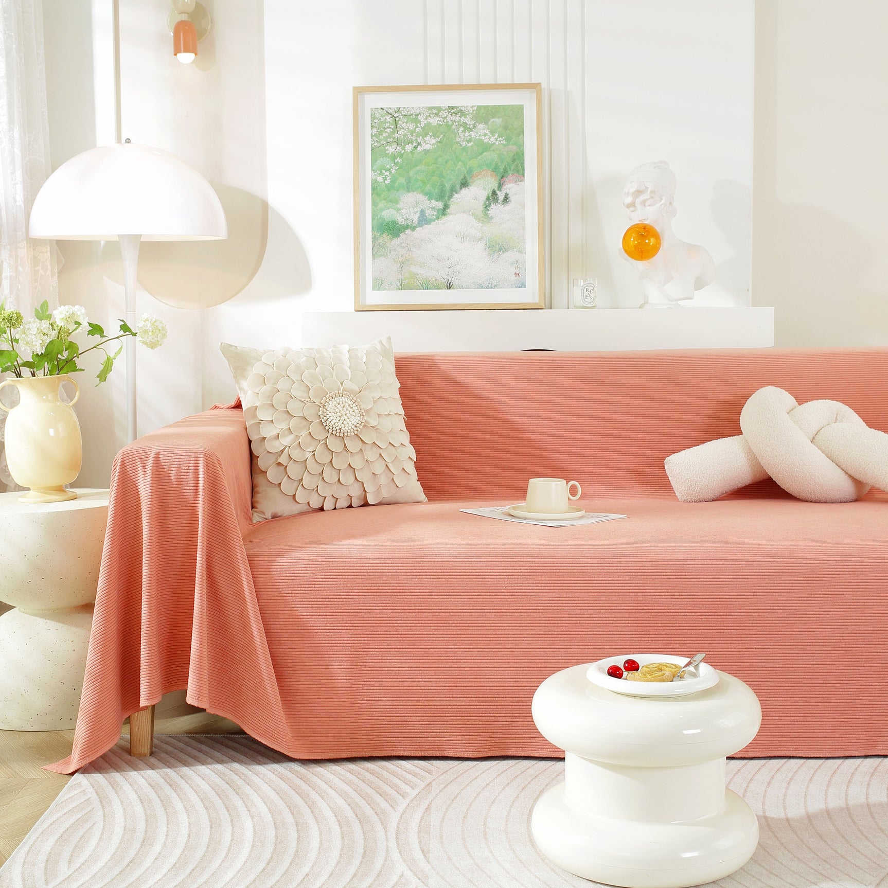 Soft Plush Warm Couch Cover Blanket for Sofa, Waterproof and Machine Washable Couch Throw Cover - Ornate Home