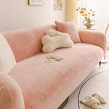 Soft Plush Warm Sofa Cover Stretchable Cozy Velvet Couch Protector for Fall & Winter - Ornate Home
