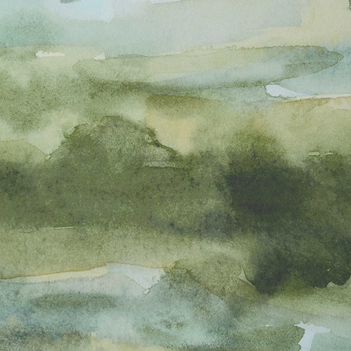 Soft Sage Green/White Abstract Landscape Prints (Set of 2) - Ornate Home