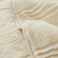 Soft Thick Faux Fur Sofa Cover Stripe Fluffy Fuzzy Non-Slip Washable Couch Covers - Ornate Home