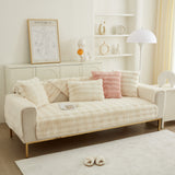 Soft Thick Faux Fur Sofa Cover Stripe Fluffy Fuzzy Non-Slip Washable Couch Covers - Ornate Home