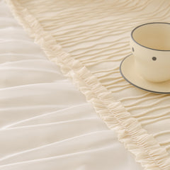 Soft Warm Flannel Couch Cover Throw Blanket with French Flounce, Beautiful Furniture Throws for Sofas - Ornate Home