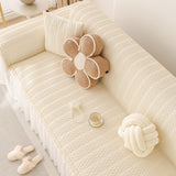 Soft Warm Flannel Couch Cover Throw Blanket with French Flounce, Beautiful Furniture Throws for Sofas - Ornate Home