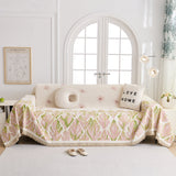 Soft Woven Leaf Couch Blanket, Pet-friendly Sectional Sofa Slipcover For Cats Dogs - Ornate Home