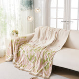Soft Woven Leaf Couch Blanket, Pet-friendly Sectional Sofa Slipcover For Cats Dogs - Ornate Home
