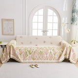 Soft Woven Leaf Couch Blanket, Pet-friendly Sectional Sofa Slipcover For Cats Dogs - Ornate Home