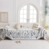 Soft Woven Leaf Couch Blanket, Pet-friendly Sectional Sofa Slipcover For Cats Dogs - Ornate Home