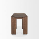 Sohan Dark Brown Elm Wood Oblong Desk - Ornate Home
